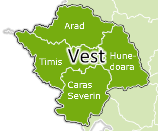 Finanatari nerambursabile pentru regiunea de dezvoltare Vest